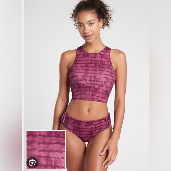 NWT Athleta Conscious Crop Bikini Top Size M D-DD Removable Pads - Picture 9 of 9